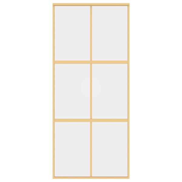 Schiebetür Golden 90x205 cm ESG-Klarglas und Aluminium