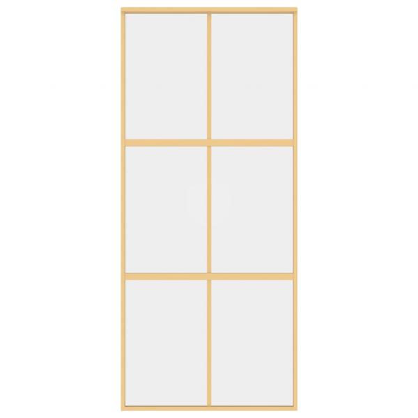 Schiebetür Golden 90x205 cm ESG-Klarglas und Aluminium