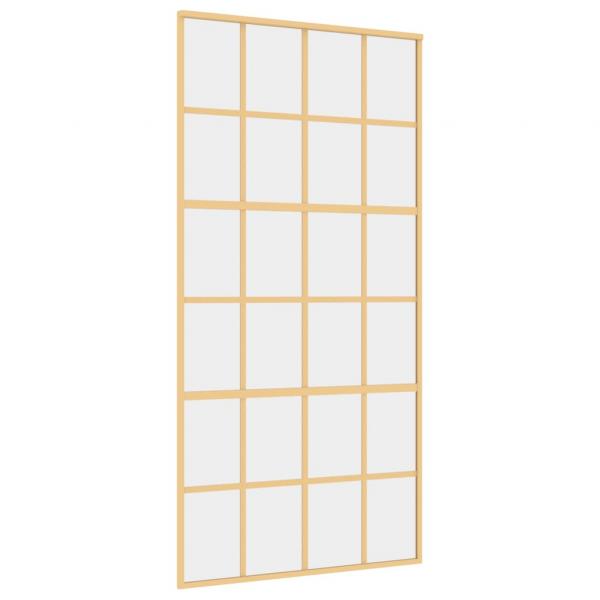 Schiebetür Golden 102,5x205 cm ESG-Klarglas und Aluminium