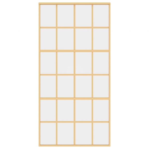 Schiebetür Golden 102,5x205 cm ESG-Klarglas und Aluminium