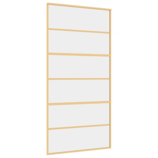 Schiebetür Golden 102,5x205 cm ESG-Klarglas und Aluminium