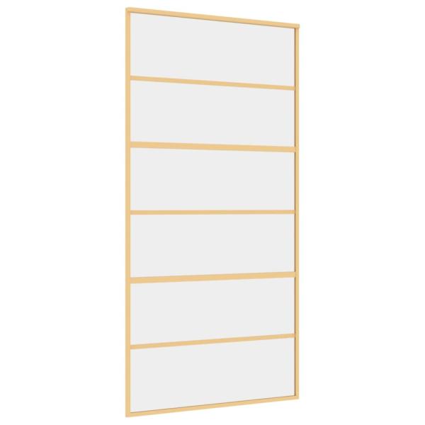 Schiebetür Golden 102,5x205 cm ESG-Klarglas und Aluminium