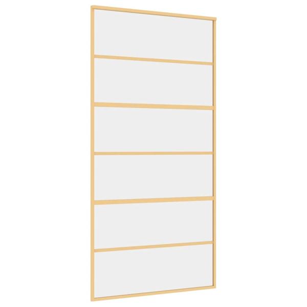 Schiebetür Golden 102,5x205 cm ESG-Klarglas und Aluminium