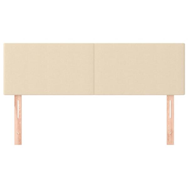 Kopfteile 2 Stk. Creme 72x5x78/88 cm Stoff