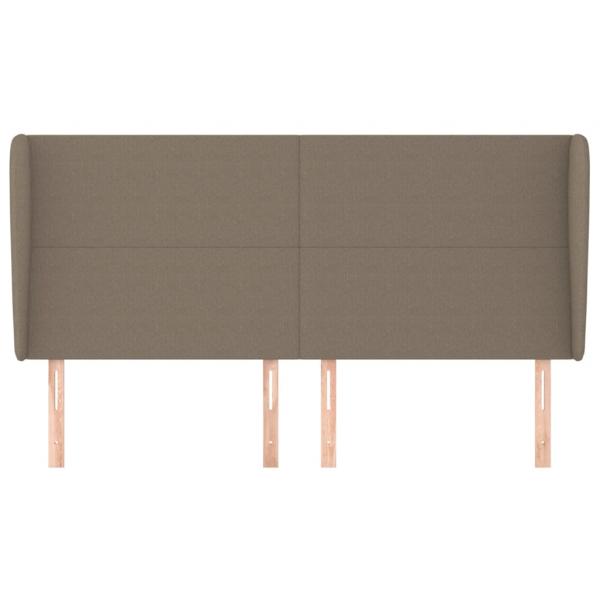 Kopfteil mit Ohren Taupe 163x23x118/128 cm Stoff