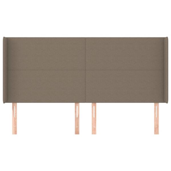 Kopfteil mit Ohren Taupe 163x16x118/128 cm Stoff