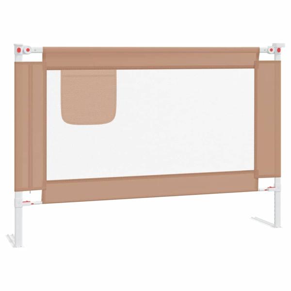 Kleinkind-Bettschutzgitter Taupe 100x25 cm Stoff