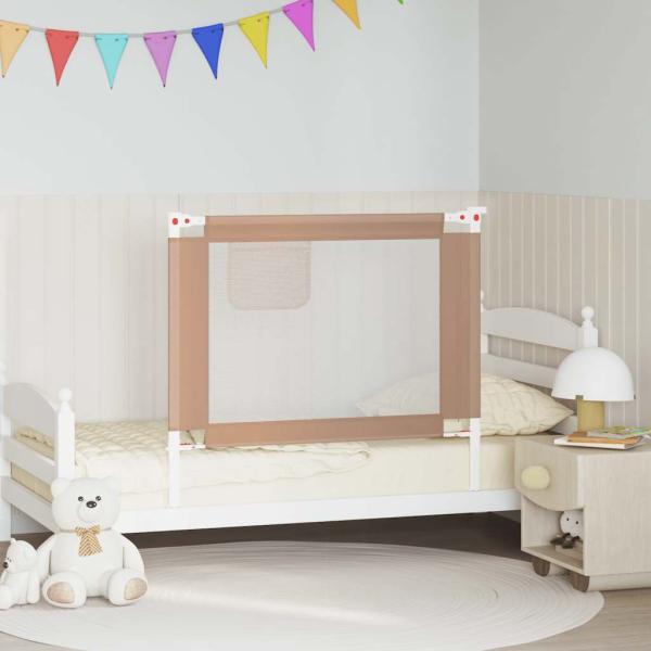 Kleinkind-Bettschutzgitter Taupe 100x25 cm Stoff
