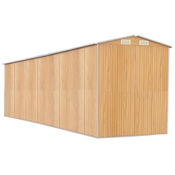 Geräteschuppen Hellbraun 192x772x223 cm Verzinkter Stahl