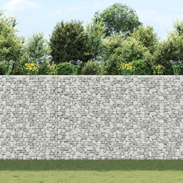Gabionen-Hochbeete 3 Stk. 30x30x200 cm Eisen