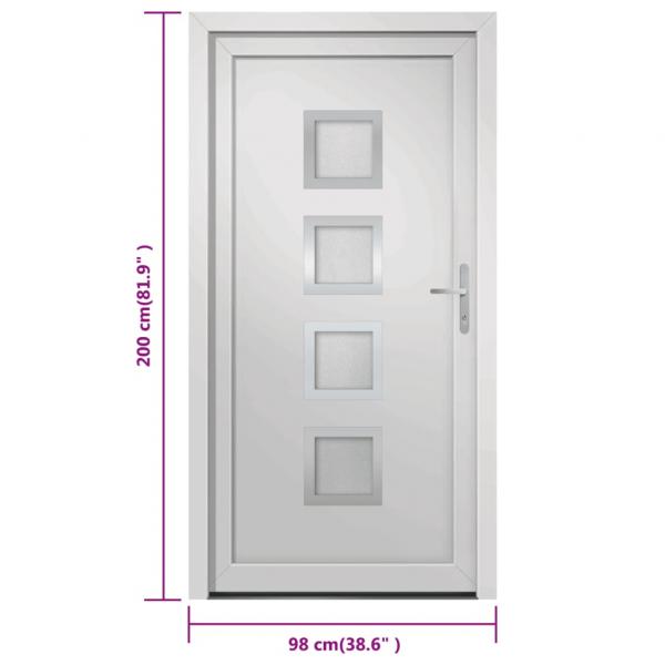 Haustür Weiß 98x200 cm PVC