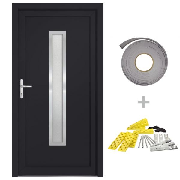 Haustür Anthrazit 98x190 cm PVC