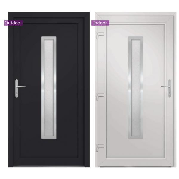 Haustür Anthrazit 98x190 cm PVC