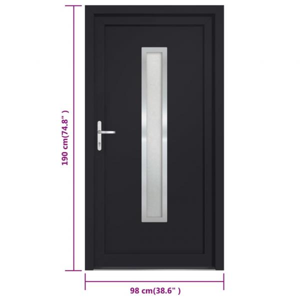 Haustür Anthrazit 98x190 cm PVC