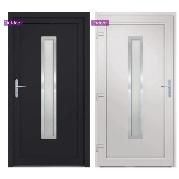 Haustür Anthrazit 108x208 cm PVC