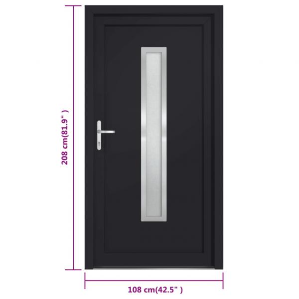 Haustür Anthrazit 108x208 cm PVC