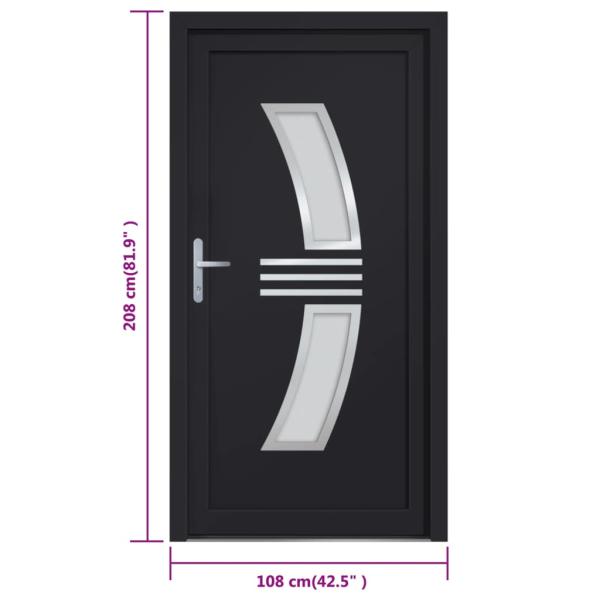 Haustür Anthrazit 108x208 cm PVC