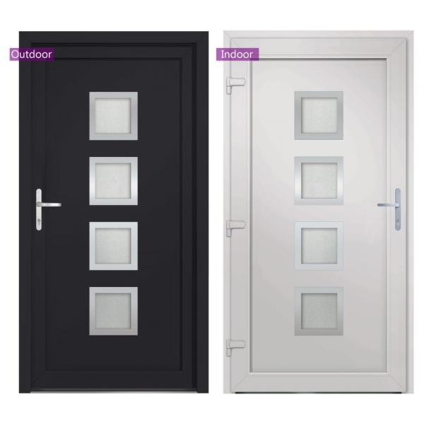 Haustür Anthrazit 98x190 cm PVC