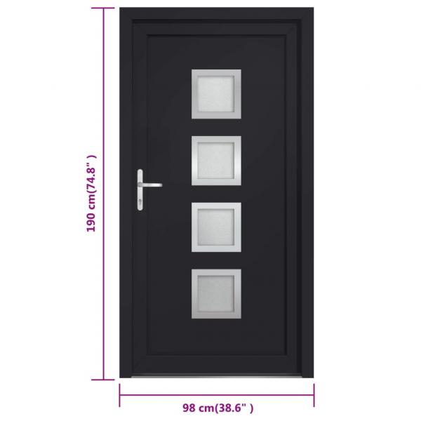 Haustür Anthrazit 98x190 cm PVC