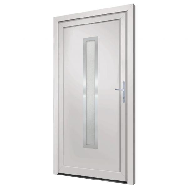Haustür Weiß 98x190 cm PVC