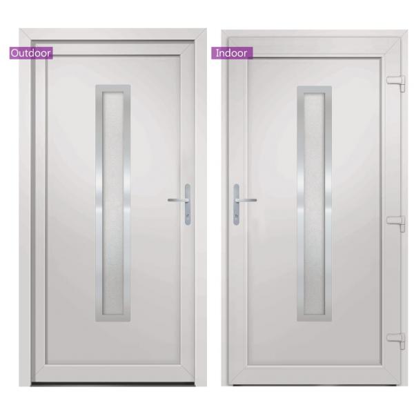 Haustür Weiß 98x190 cm PVC