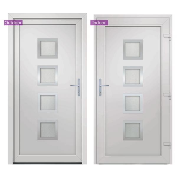 Haustür Weiß 98x208 cm PVC