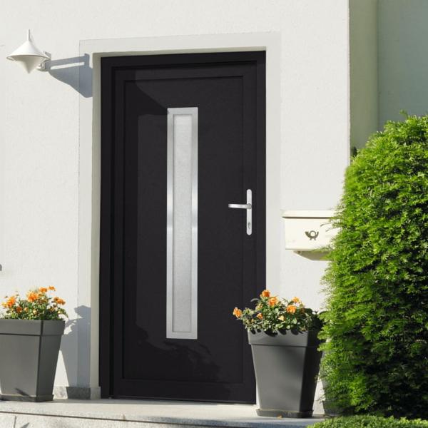 ARDEBO.de - Haustür Anthrazit 108x208 cm PVC