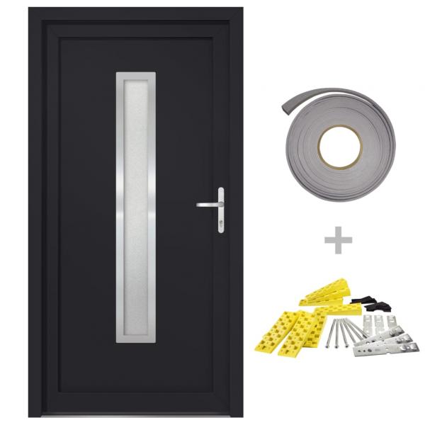 Haustür Anthrazit 108x208 cm PVC