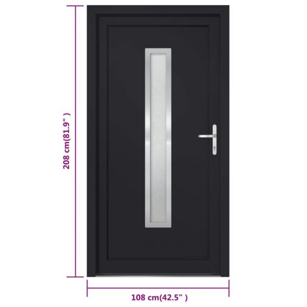 Haustür Anthrazit 108x208 cm PVC