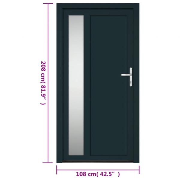 Haustür Anthrazit 108x208 cm PVC