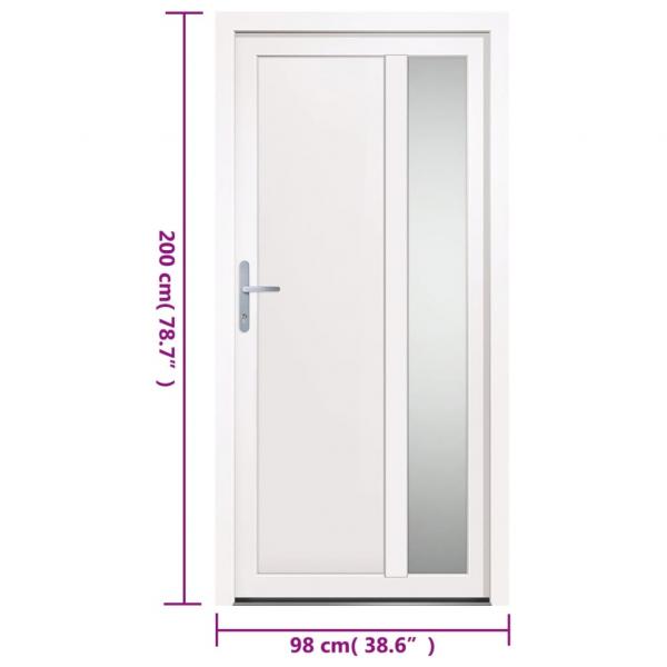 Haustür Weiß 98x200 cm PVC
