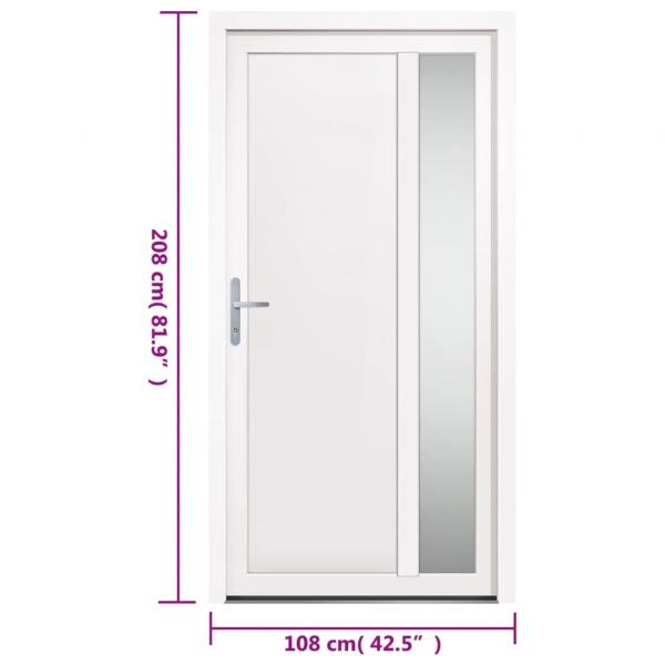 Haustür Weiß 108x208 cm PVC