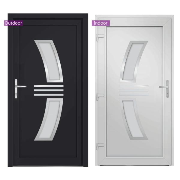 Haustür Anthrazit 108x200 cm PVC