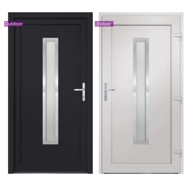 Haustür Anthrazit 98x200 cm PVC