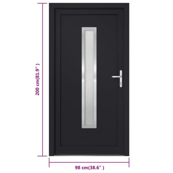 Haustür Anthrazit 98x200 cm PVC