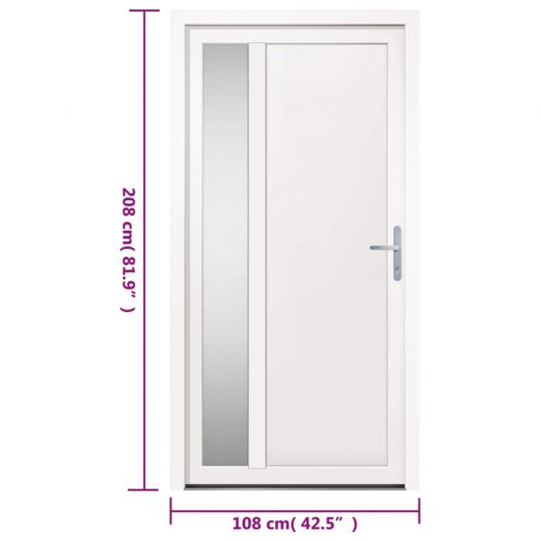 Haustür Weiß 108x208 cm PVC