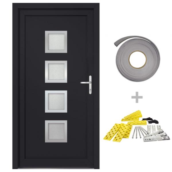 Haustür Anthrazit 88x200 cm PVC