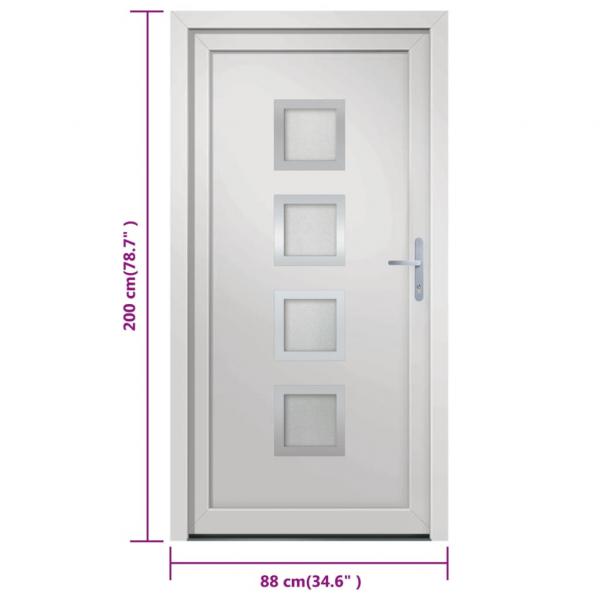 Haustür Weiß 88x200 cm PVC