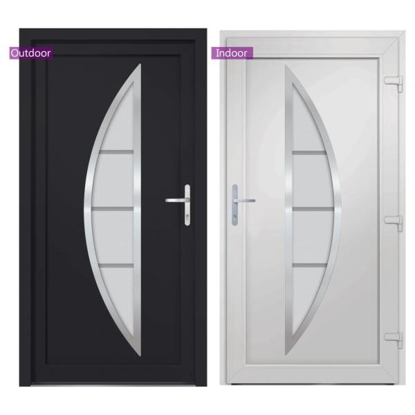 Haustür Anthrazit 98x200 cm PVC