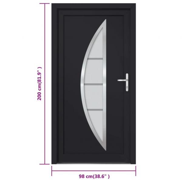Haustür Anthrazit 98x200 cm PVC