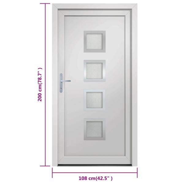 Haustür Weiß 108x200 cm PVC