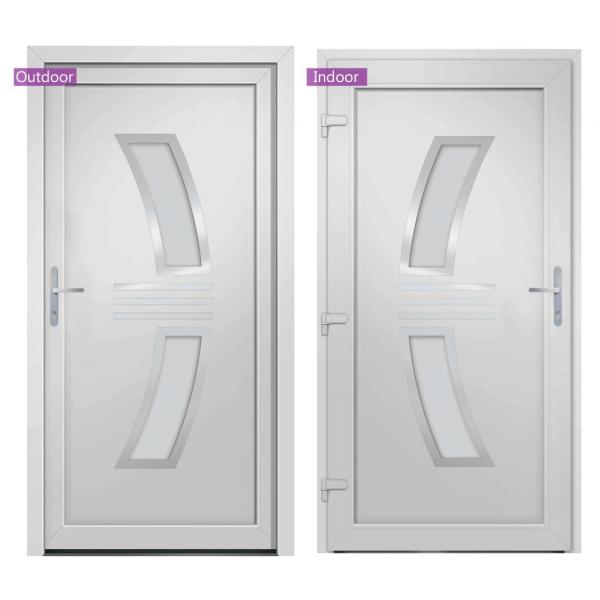 Haustür Weiß 108x208 cm PVC