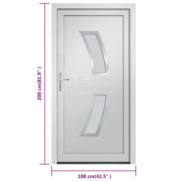 Haustür Weiß 108x208 cm PVC