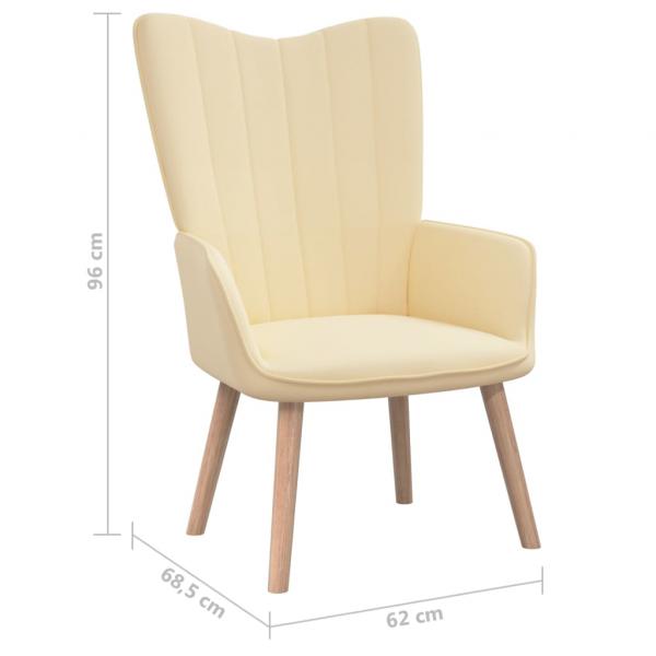 Relaxsessel Cremeweiß Samt