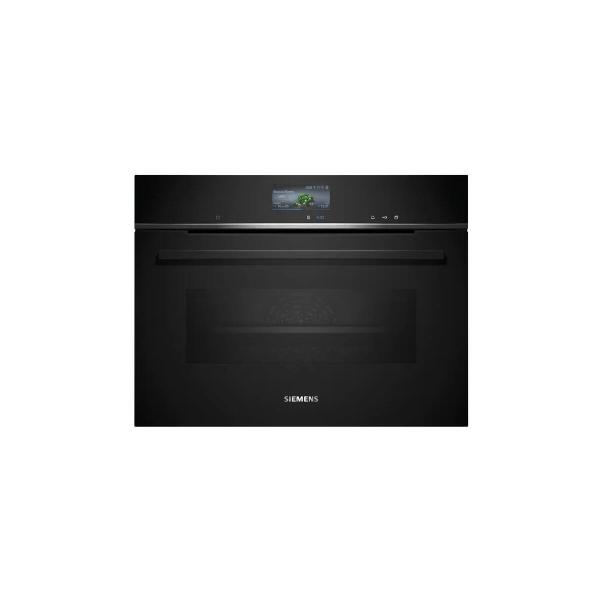 ARDEBO.de Siemens CS736G1B1 iQ700 A+ Kompaktbackofen mit Dampffunktion, 59,4 cm breit, 47 L, Wassertank, Grill, Kindersicherung, 4D Heißluft, Home Connect, schwarz