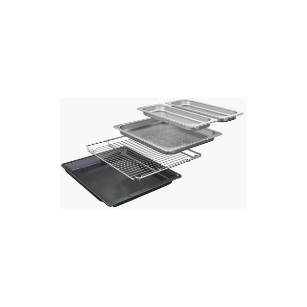 Siemens CS736G1B1 iQ700 A+ Kompaktbackofen mit Dampffunktion, 59,4 cm breit, 47 L, Wassertank, Grill, Kindersicherung, 4D Heißluft, Home Connect, schwarz
