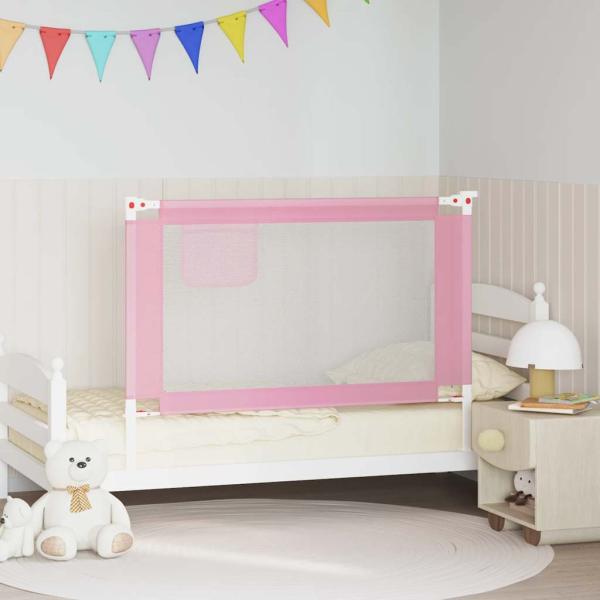 Kleinkind-Bettschutzgitter Rosa 120x25 cm Stoff