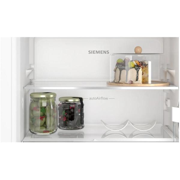 Siemens KI22LADD1 iQ500 Einbaukühlschrank mit Gefrierfach, Nischenhöhe: 88 cm, 119 L, Festtürtechnik, hyperFresh, Home Connect, weiß