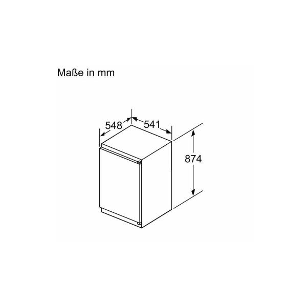 Siemens KI21RNSE0 iQ100 Einbaukühlschrank, Nischenhöhe: 88 cm, 136 L, Schleppscharnier, extrem leise, Home Connect, LED-Beleuchtung, weiß