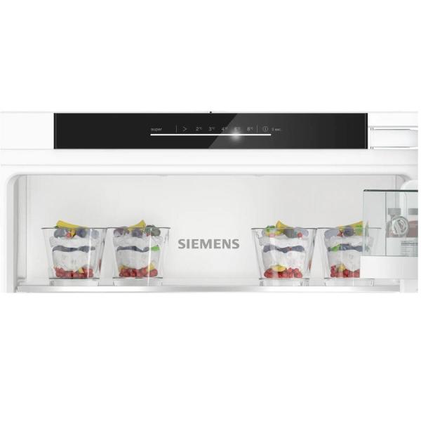 Siemens KI41RADD1 iQ500 Einbaukühlschrank, Nischenhöhe 122,5 cm, 204 L, Flachscharnier, Super Cooling, hyperFresh, weiß